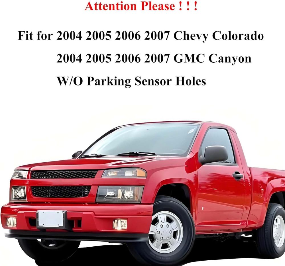 Rear Bumper Step Bumper Compatible with 2004-2007 Chevy Colorado GMC Canyon Pickup GM1103145 W/O Sensor Holes, Chrome