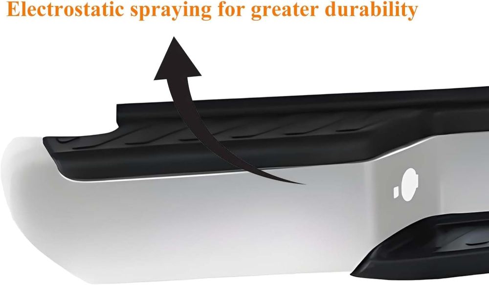 Rear Step Bumper Rear Bumper Compatible with 2005-2021 Nissan Frontier w/o Sensor Hole, Replace OE#NI1103114, Chrome