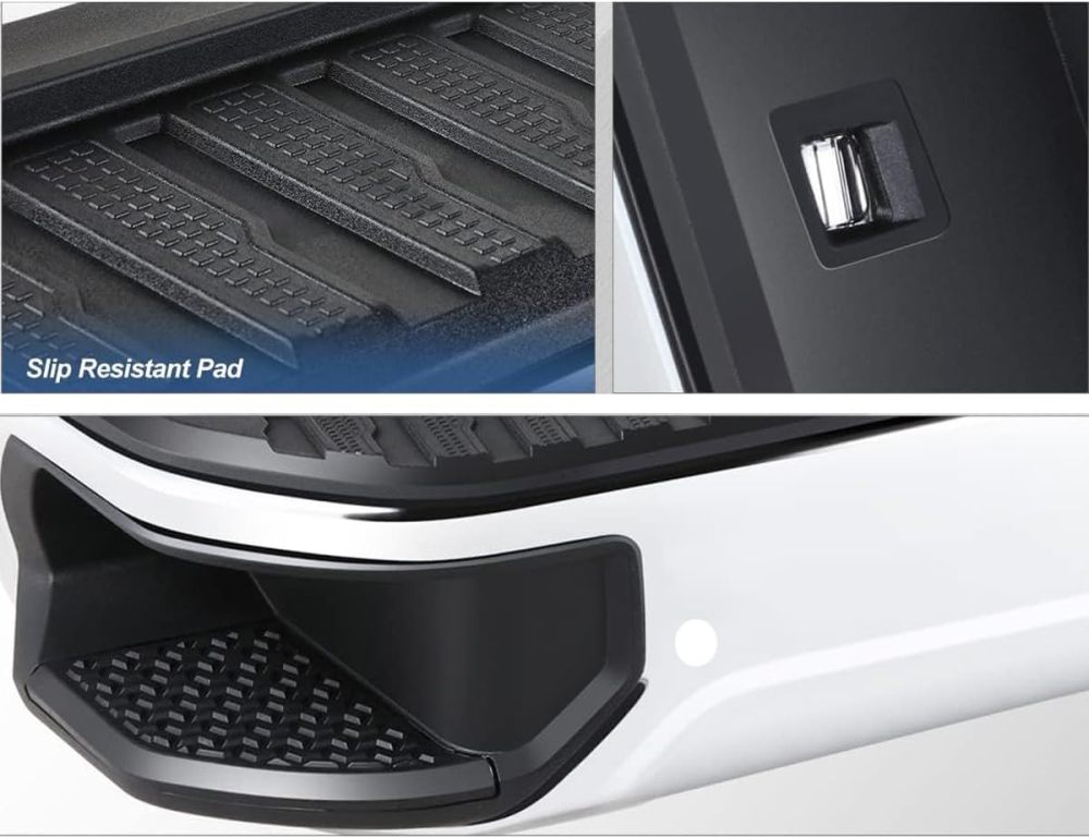 Rear Bumper Steel Bumper Assembly compatible with 2019 2020 2021 2023 Chevy Silverado 1500 & GMC Sierra 1500, W/Park Sensor Hole, Chrome