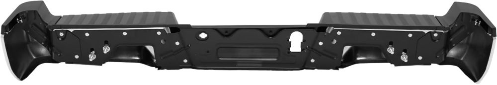 Rear Bumper Steel Bumper Assembly compatible with 2017 2018 2019 2020 2021 2022 Ford F250 F350 Super Duty w/Park Hole, Chrome