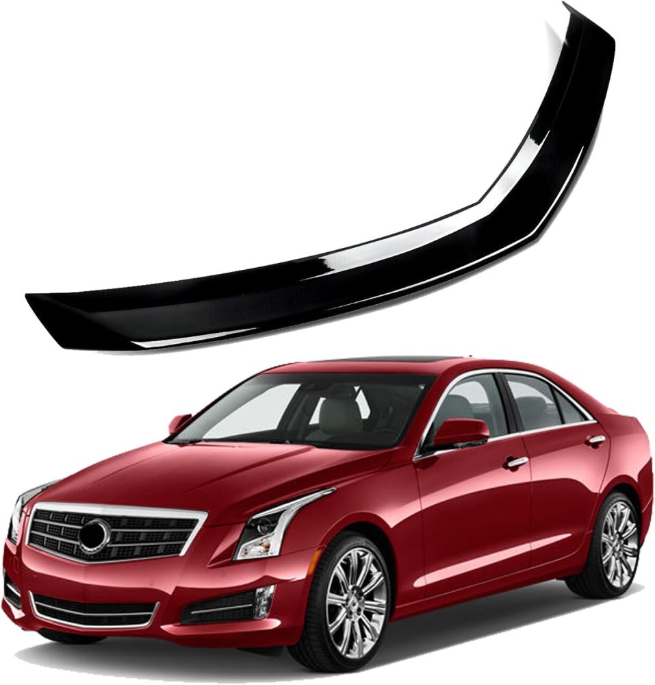 Rear Spoiler Wing for 2014 2015 2016 2017 2018 2019 Cadillac ATS Sedan V Style Rear Trunk Lip,ABS Gloss Black