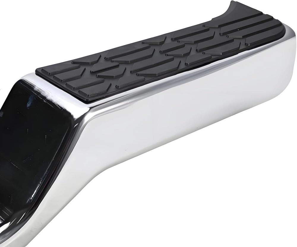 Rear Step Bumper Steel Bumper Assembly Compatible with 1989 1990 1991 1992 1993 1994 1995 Toyota Pickup Truck, Chrome
