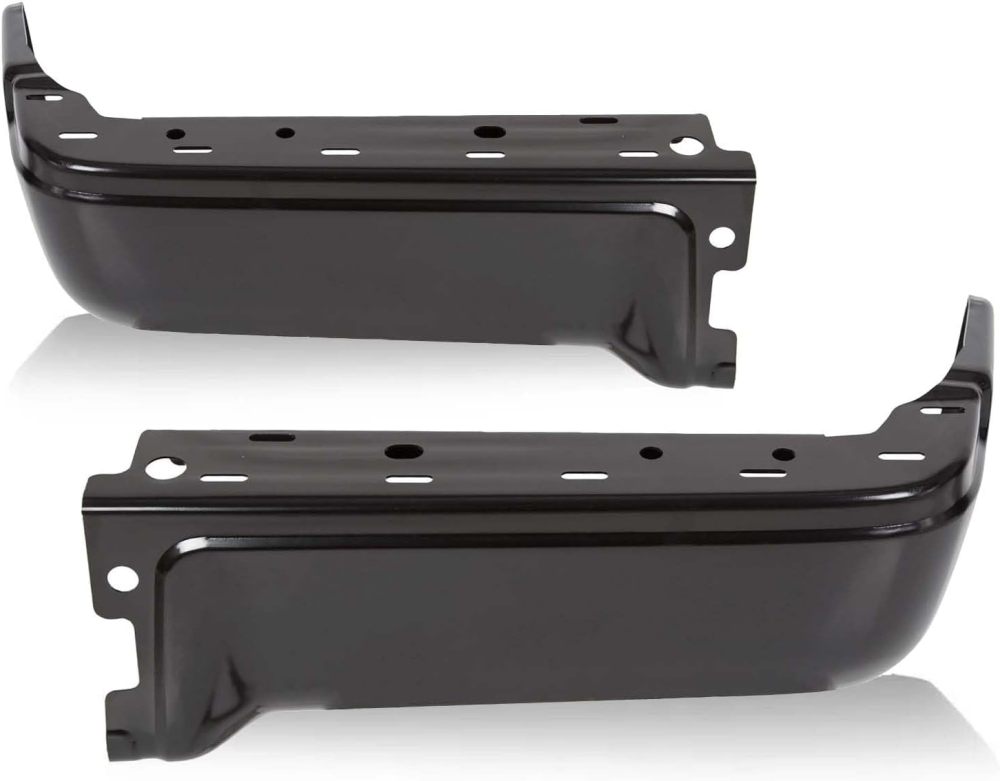 Rear Bumper End Caps Cover Face Bar compatible with 2009-2014 Ford F150 without Sensor Holes, Textured Black
