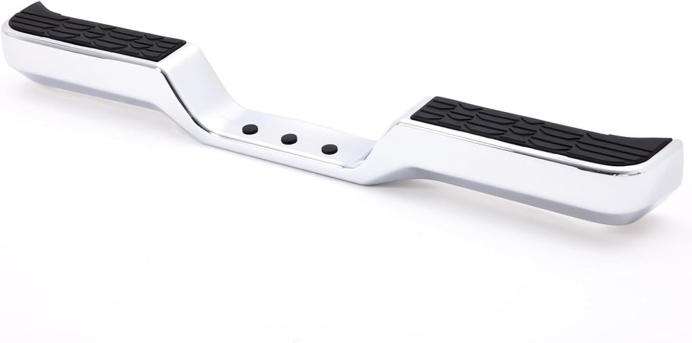 Rear Step Bumper Steel Bumper Assembly Compatible with 1989 1990 1991 1992 1993 1994 1995 Toyota Pickup Truck, Chrome