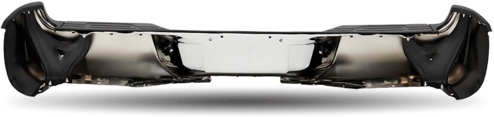 Rear Bumper Assembly Compatible with 2005-2015 Toyota Tacoma Replace # TO1103113 w/Pads Brackets and License Plate Light, Chrome