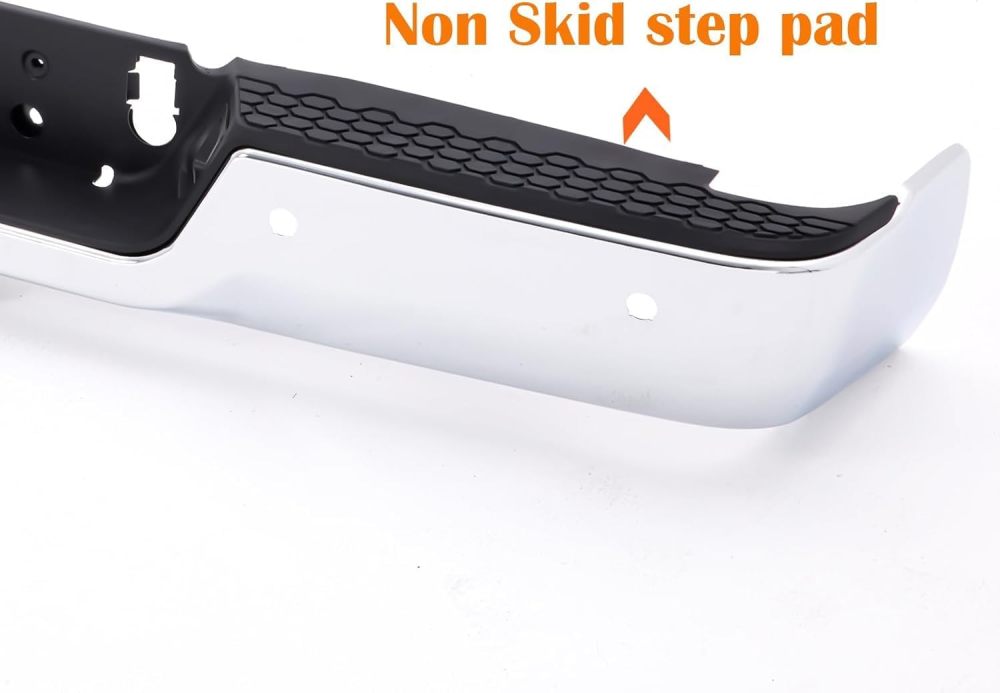 Chrome Rear Bumper Step Bumper Compatible with 2013-2018 Dodge Ram 2500 3500 w/Sensor