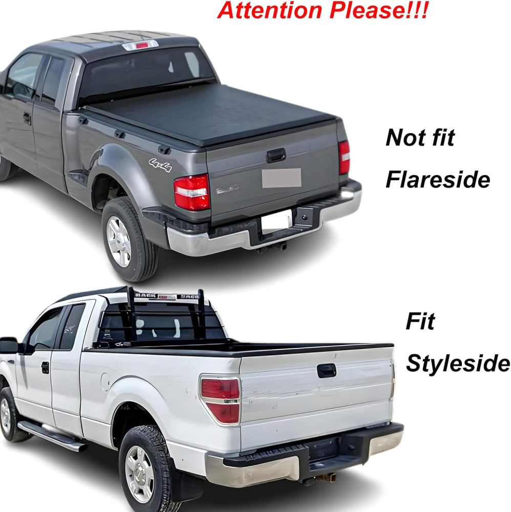 Rear Bumper End Caps Cover Face Bar compatible with 2009-2014 Ford F150 without Sensor Holes, Textured Black
