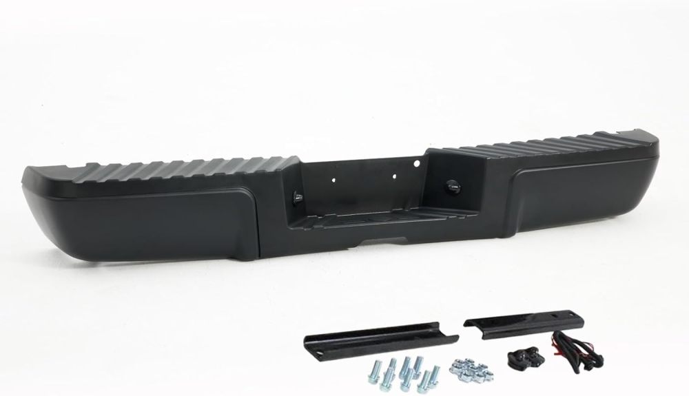 Rear Bumper Assembly NON Sensor Hole compatible with 2008-2016 Ford F250 F350 F450 Super Duty Only, Texture Black