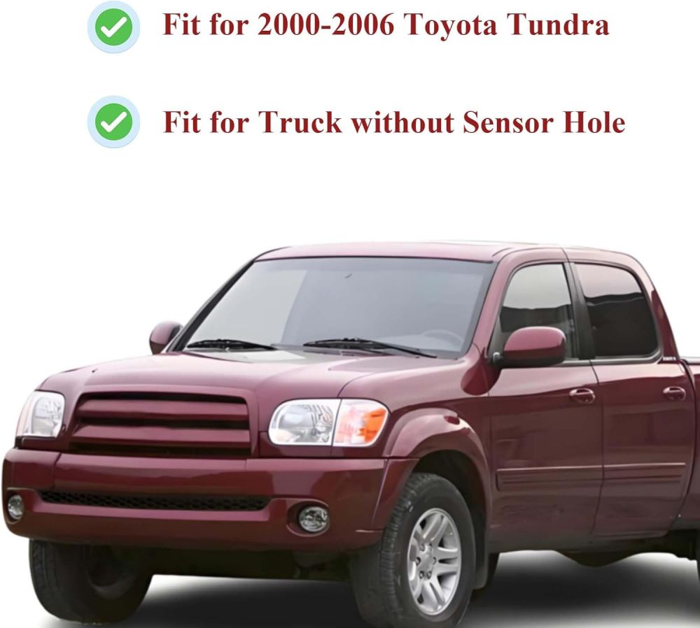 Chrome Rear Bumper Assembly Replacement for Toyota Tundra 2000 2001 2002 2003 2004 2005 2006 without Hole Steel Bumper