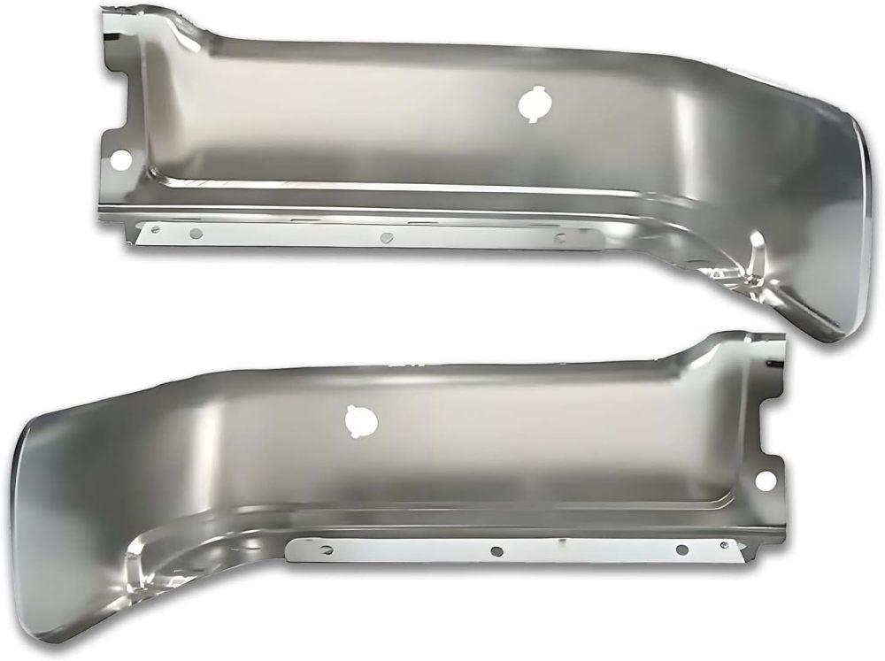 Rear Bumper End Caps Cover Face Bar compatible with 2015-2020 Ford F150 with Sensor Holes, Chrome
