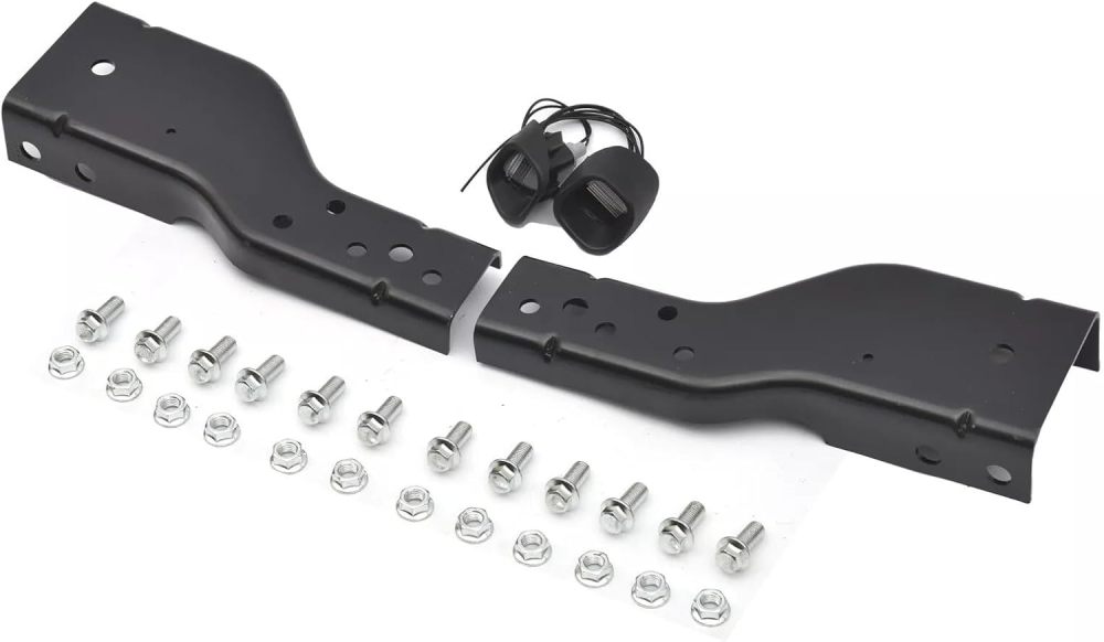 Rear Bumper Step Bumper Compatible with 1998-2004 Chevy S10 / GMC Sonoma Fleetside Models, Matte Black