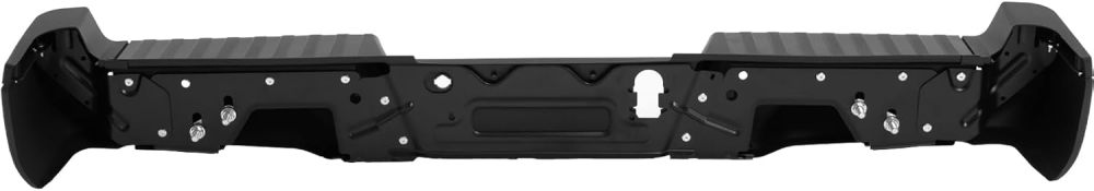 Rear Bumper Steel Bumper Assembly compatible with 2017 2018 2019 2020 2021 2022 Ford F250 F350 Super Duty w/Park Hole, Matte Black