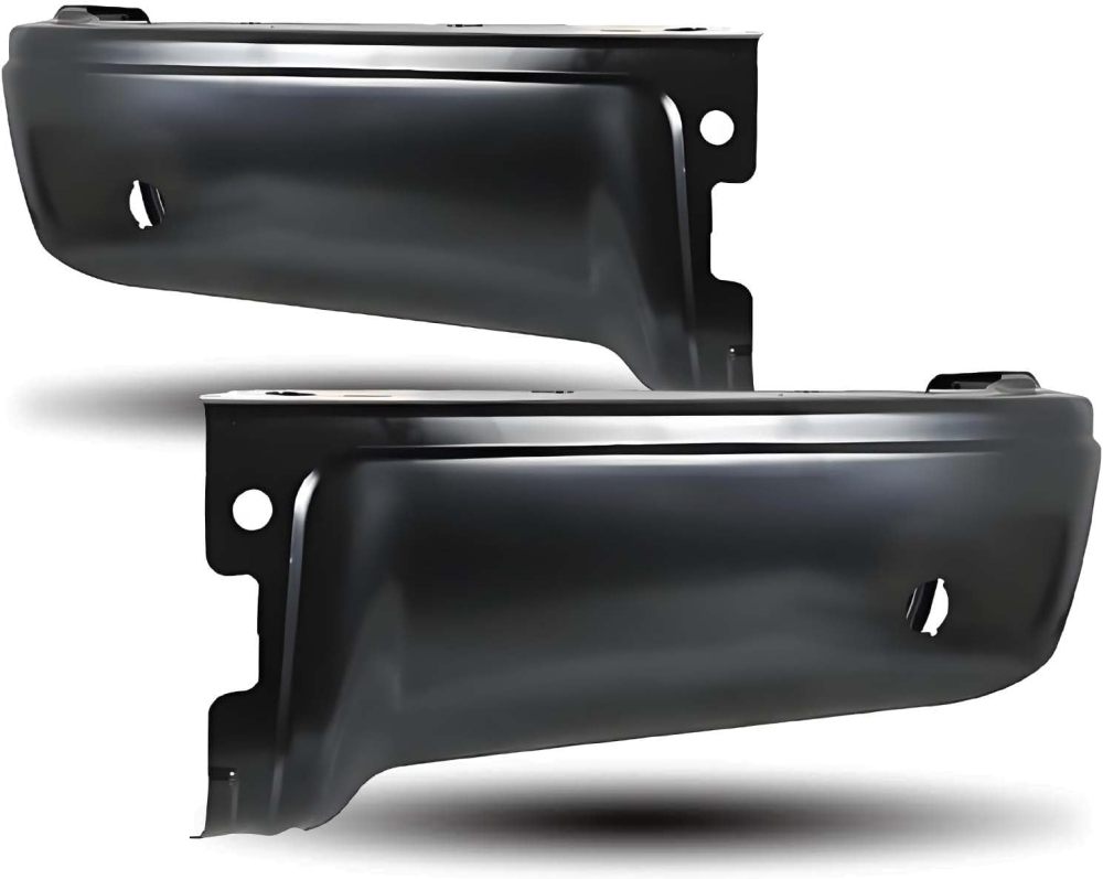 Rear Bumper End Caps Cover Face Bar compatible with 2009-2014 Ford F150 with Sensor Holes, Textured Black