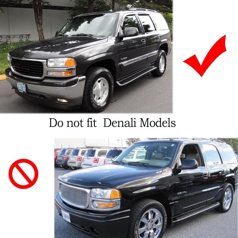 Headlight Assembly for 1999-2006 GMC Sierra 1500 2500 3500,00-06 Yukon XL Headlamp with Bumper Lights, Chrome Housing Clear