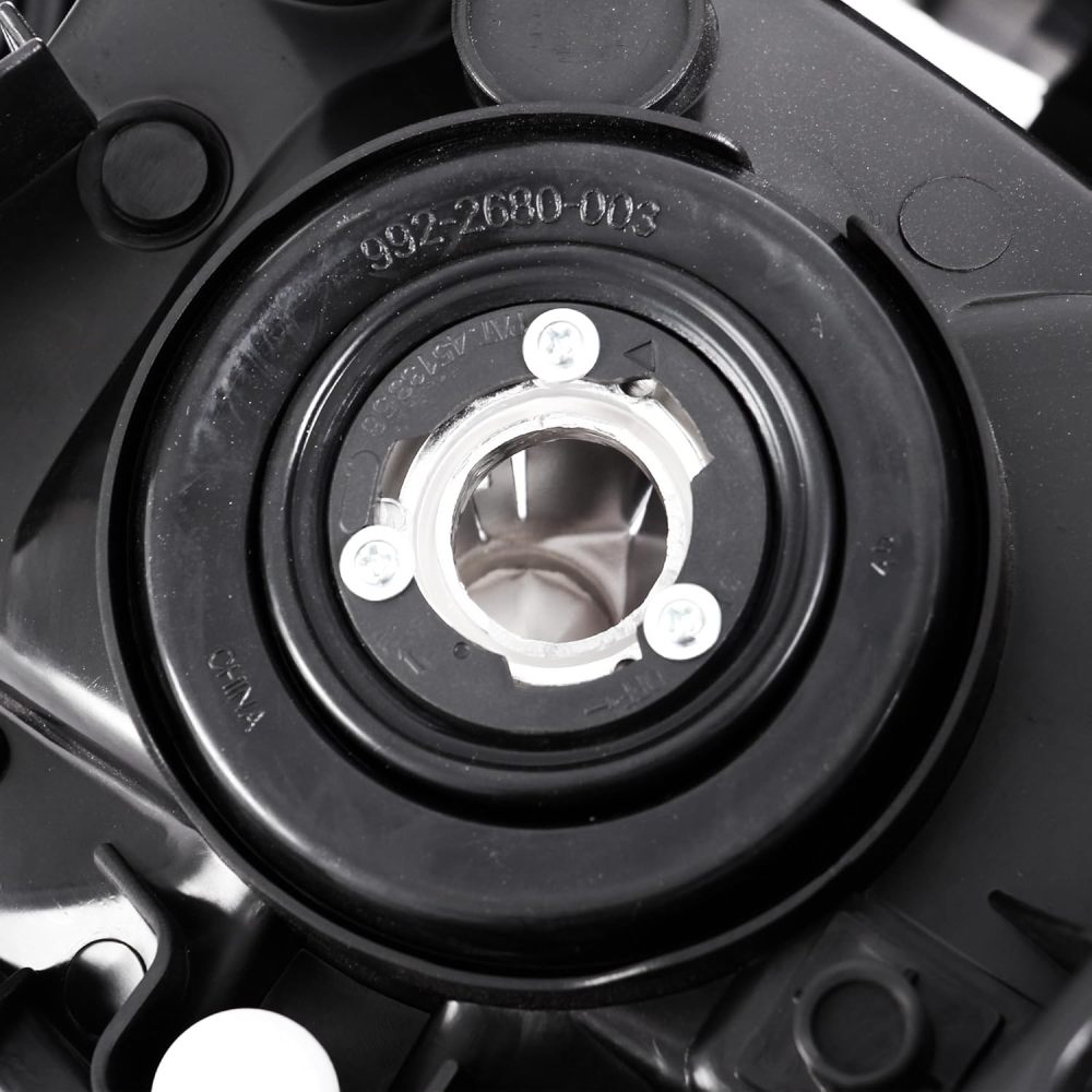 Headlights Assembly Compatible with 2003-2008 Toyota Corolla Headlamp Replacement Pair Driver Passenger Side, Black Housing Clear
