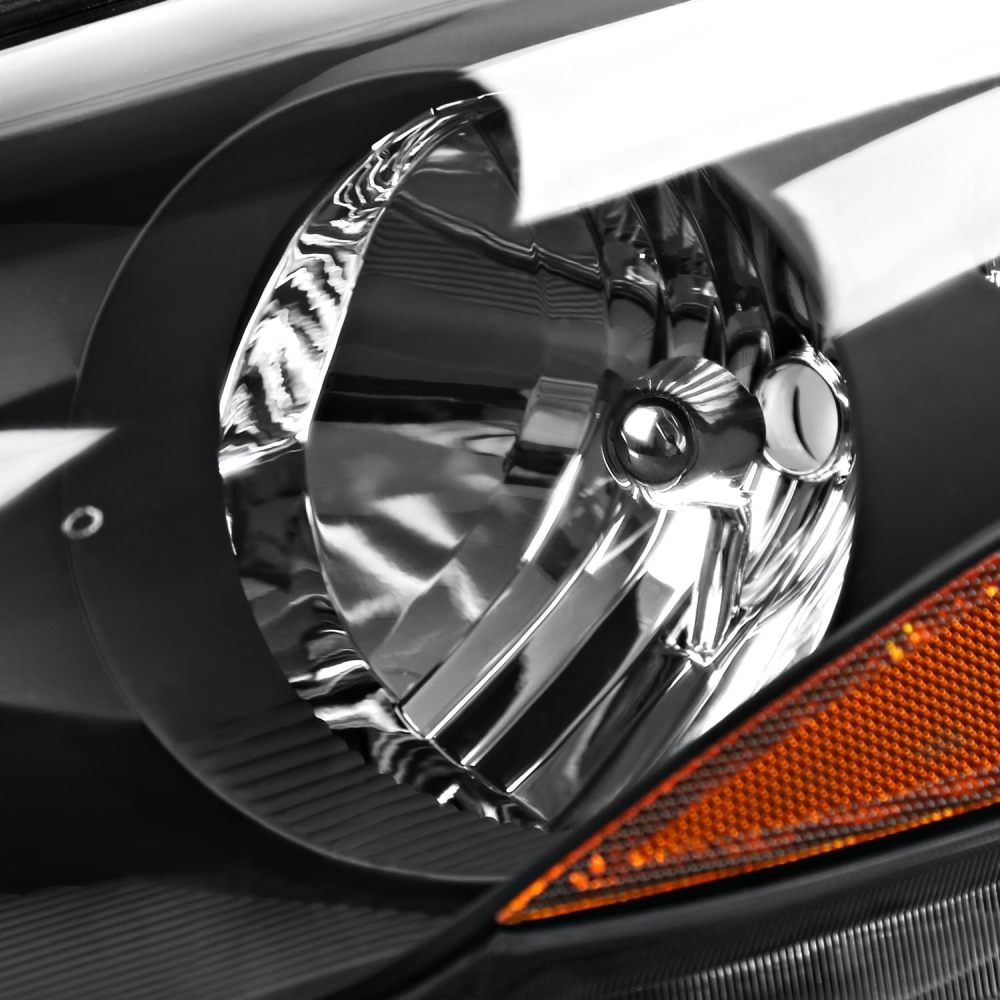 Headlight Assembly compatible with 2006 2007 2008 2009 2010 Toyota Sienna Headlamp Headlights Pair, Black Housing
