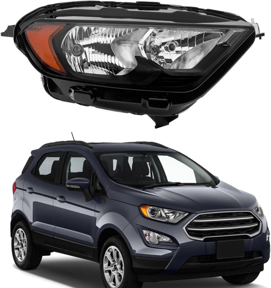 Passenger Side Headlights compatible with 2018-2023 Ford Ecosport Headlights Assembly