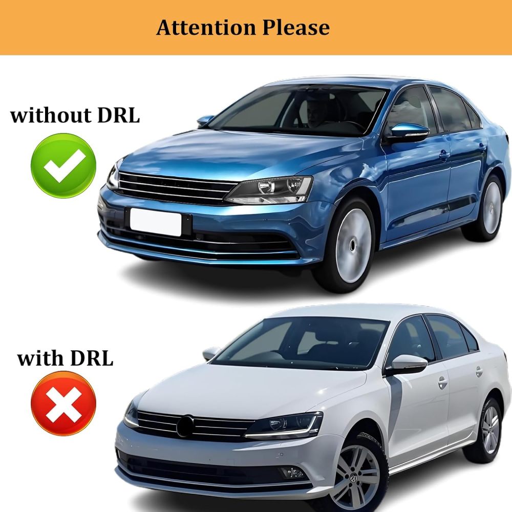 For 2011-2018 VW Jetta MK6 Sedan & Hatchback Headlights Assembly Replacement Headlamp Pair Halogen w/o DRL,Not Fit Sport Wagon