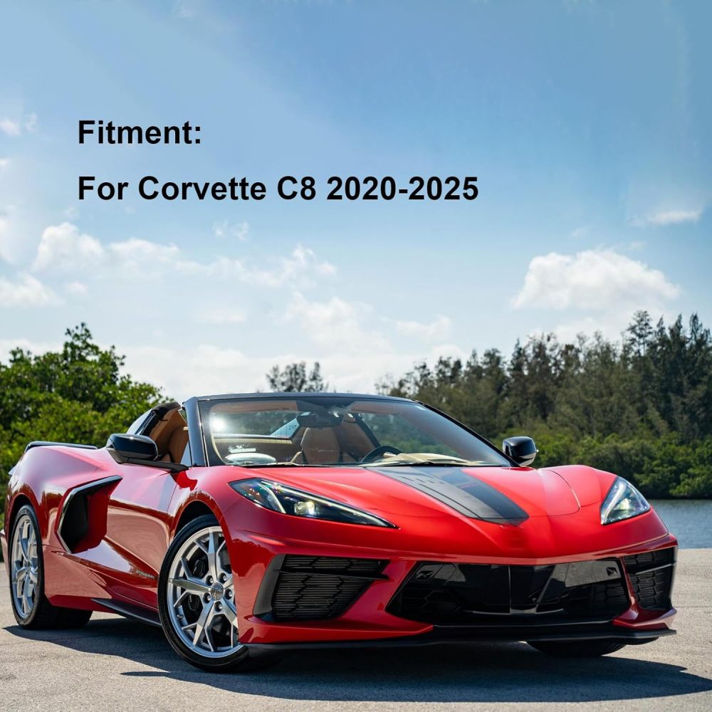 Driver Side Headlight Cover Lens Replacement For 2020-2025 Corvette C8 Left Headlamp Cover Left,Clear