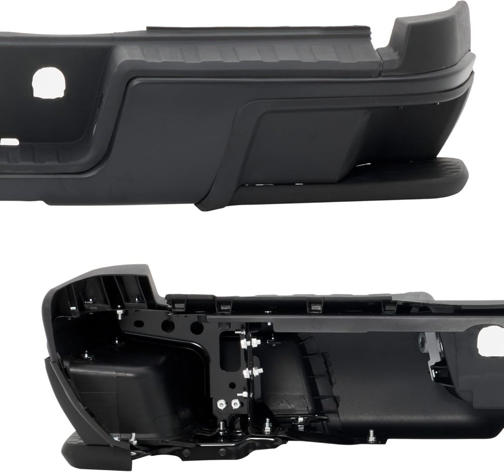 Rear Step Bumper Assembly Compatible with 2015-2022 Chevy Colorado GMC Canyon Powdercoated Black w/o Sensor Holes，Replace for GM1103180