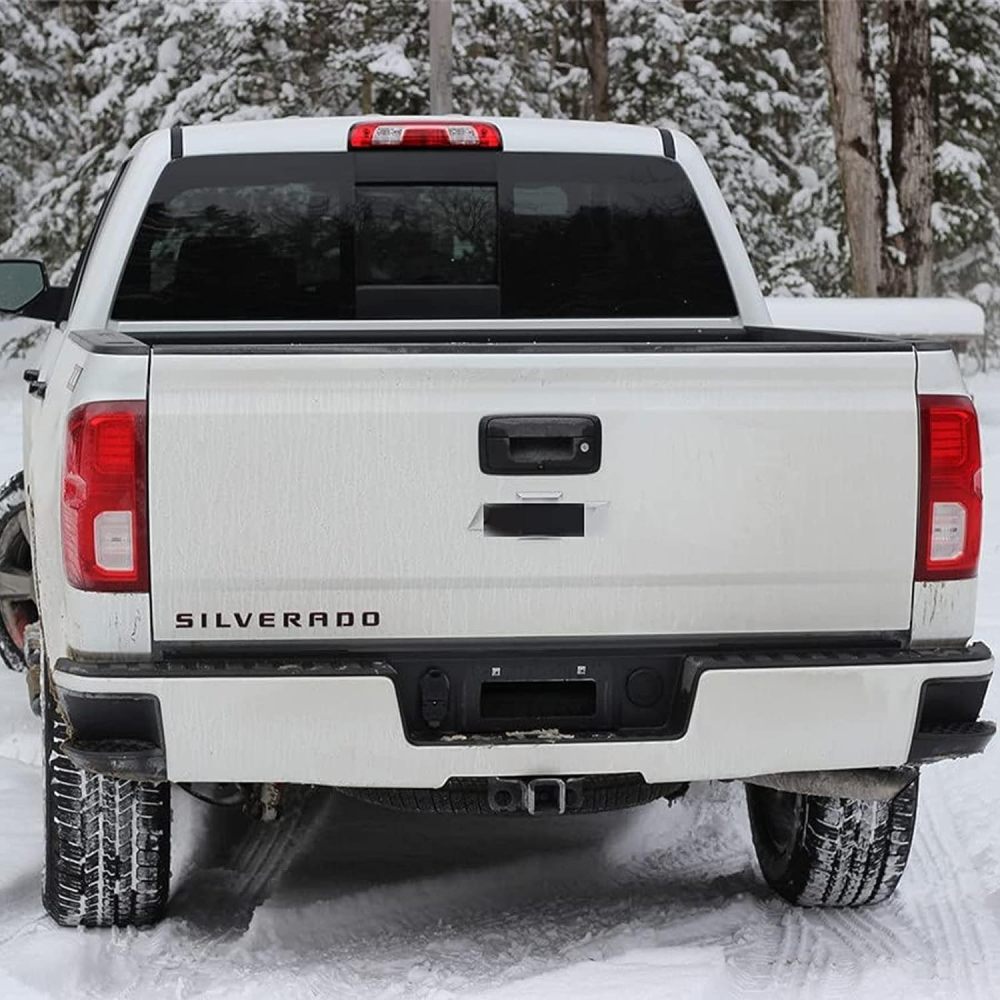Rear Bumper Step Bumper Assembly Compatible with 2014-2018 Chevy Silverado GMC Sierra 1500 NON SENSOR Hole, Carbon Steel Chrome