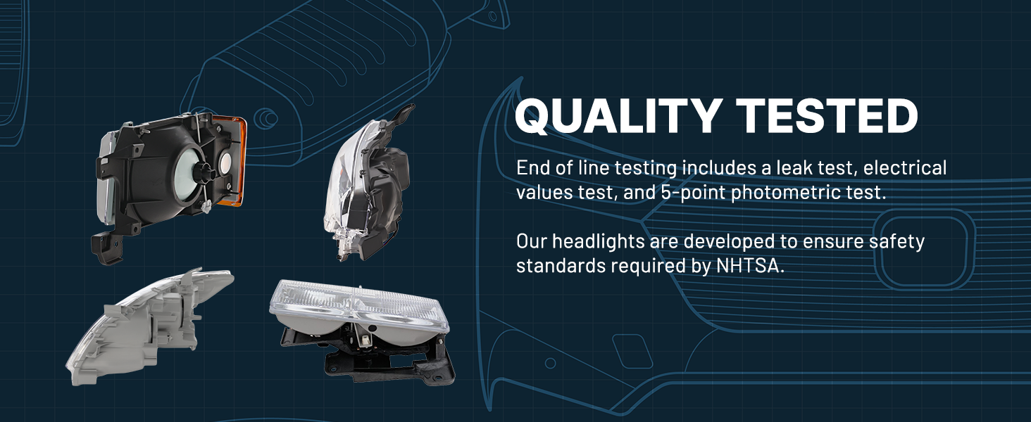 Headlights are quality tested
