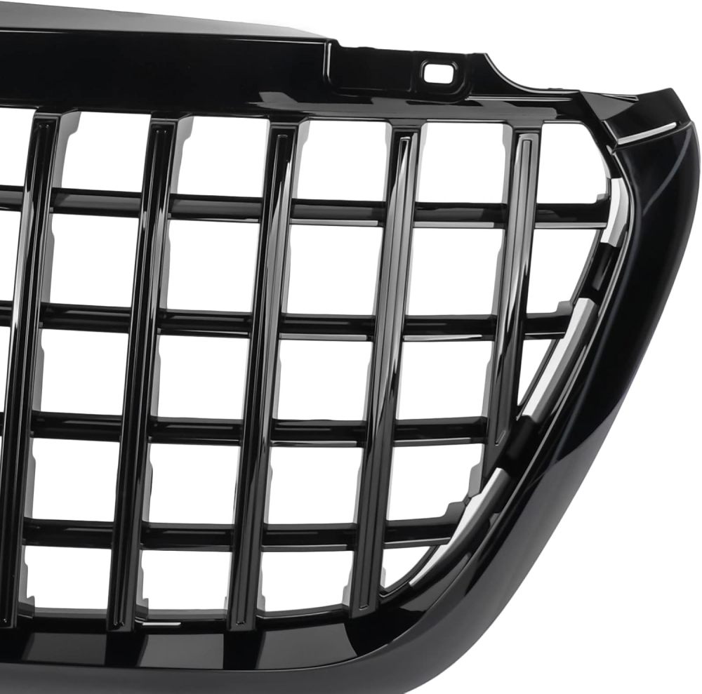 Front Bumper Grill Upper Grille compatible with 2018 2019 2020 2021 2022 2023 Mercedes Benz Sprinter 1500 2500 3500 W907,Gloss Black