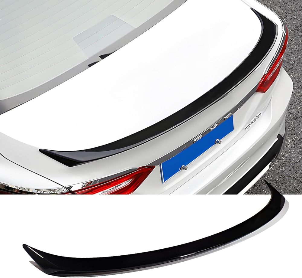 Rear Spoiler Wing for 2018 2019 2020 2021 2022 2023 Toyota 8th Gen Camry SE SX XSE Hybrid XLE Sedan Rear Trunk Lip Wing, Gloss Black