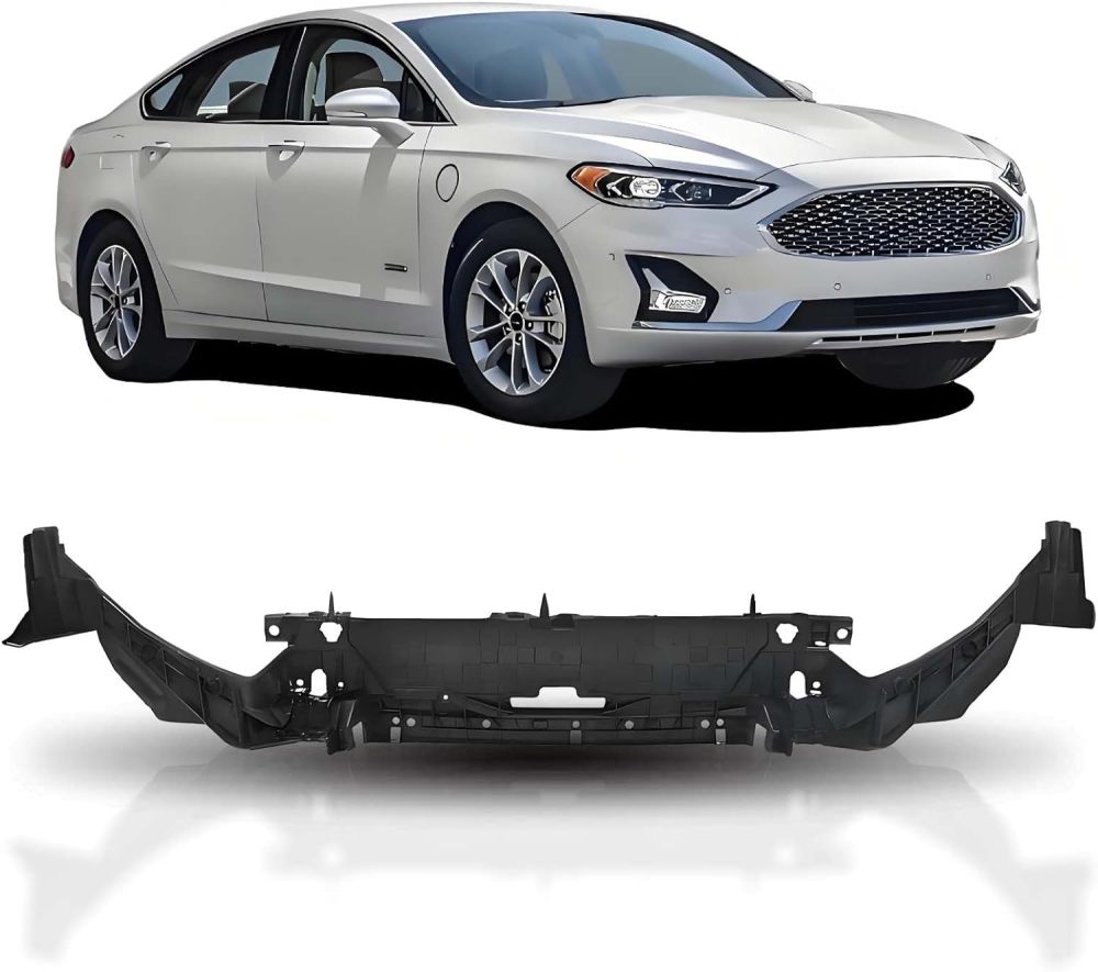 Radiator Support Core Bracket Compatible with 2017-2020 Ford Fusion Replace OE# FO1225239, HS7Z16138A, Black Plastic