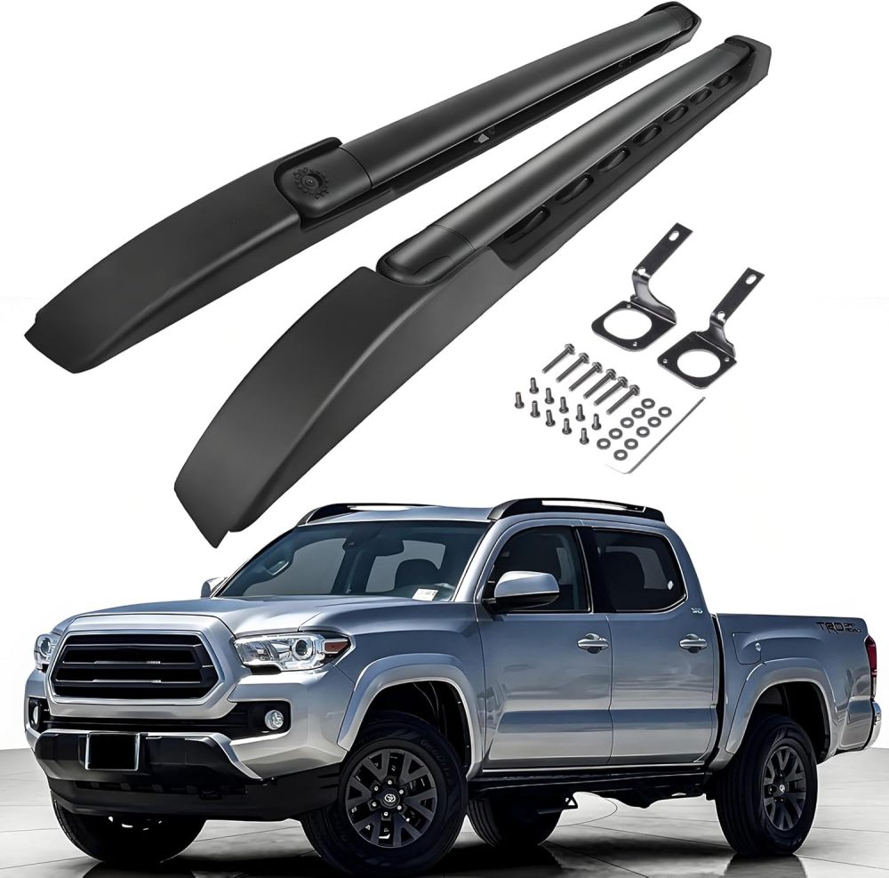 Roof Rack Cross Bar Side Rails Aluminum for 2005-2023 Toyota Tacoma Double Cab Luggage Carrier,Not Fit Access Cab