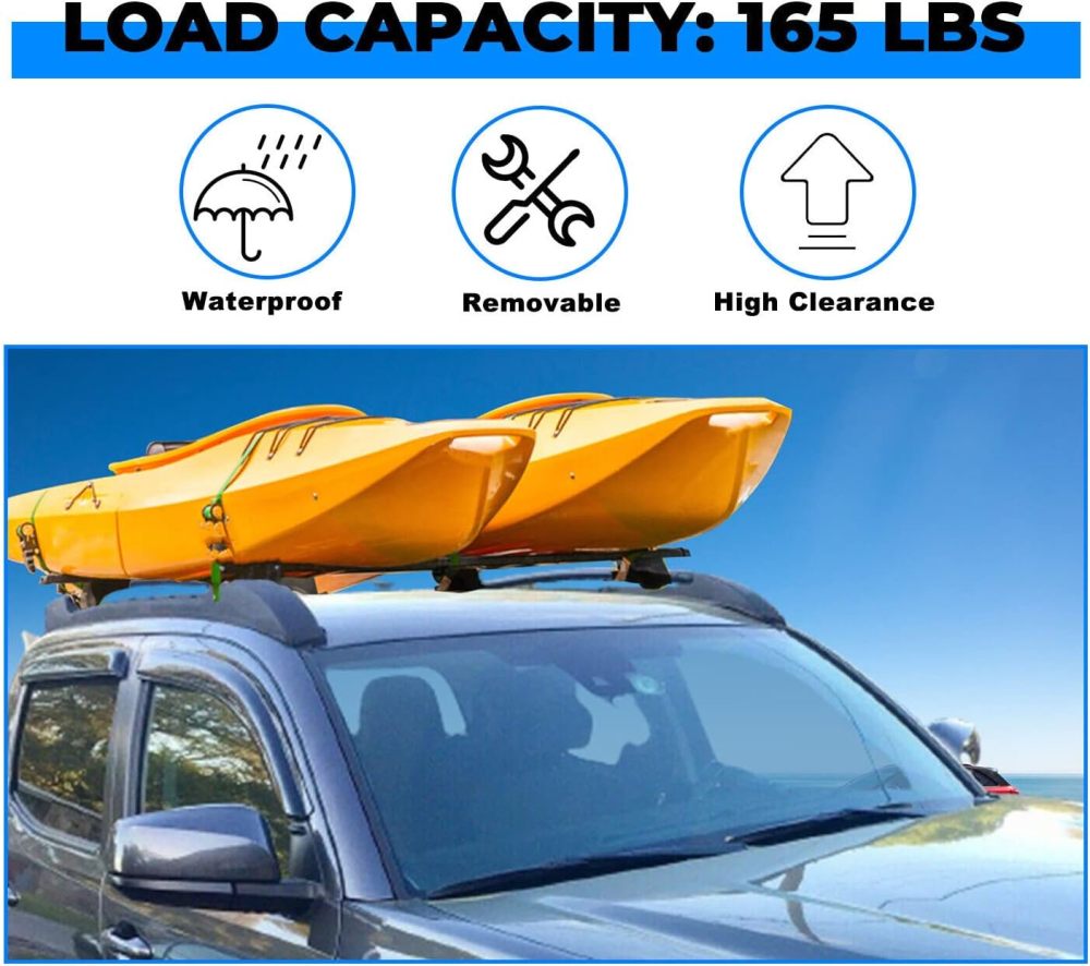 Roof Rack Cross Bar Side Rails Aluminum for 2005-2023 Toyota Tacoma Double Cab Luggage Carrier,Not Fit Access Cab