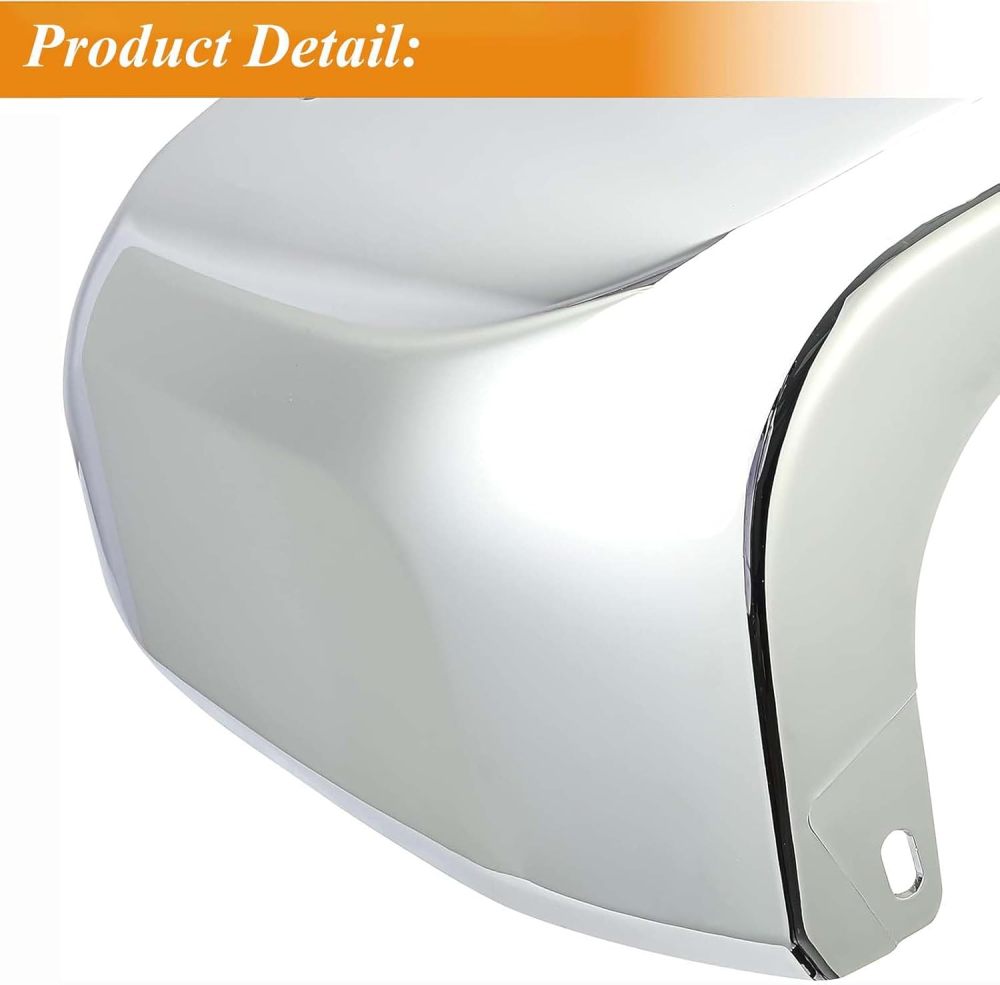 Rear Bumper End Caps Cover compatible with 2016-2023 Toyota Tacoma Rear Bumper Corner Face Bar with Sensor Holes, Chrome