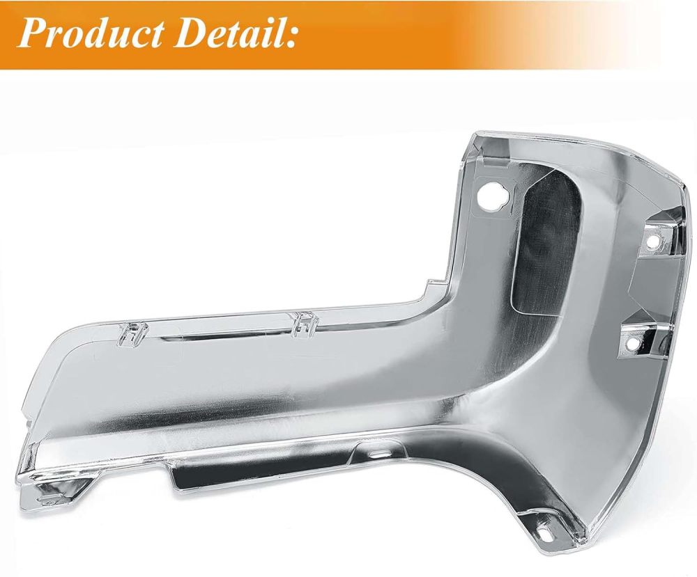 Rear Bumper End Caps Cover compatible with 2016-2023 Toyota Tacoma Rear Bumper Corner Face Bar with Sensor Holes, Chrome