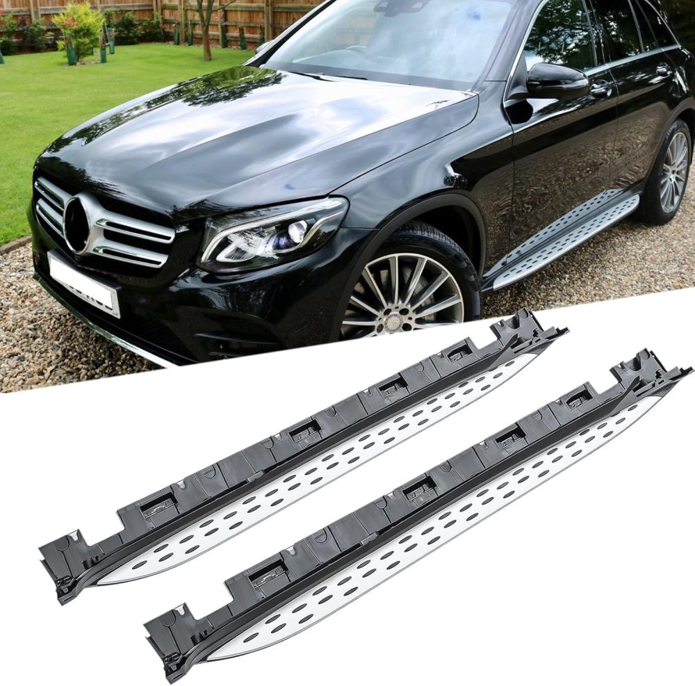 Running Boards Nerf Bars Compatible with 2016 2017 2018 2019 2020 2021 Mercedes GLC300 GLC350e X253 Side Steps, Chrome 500 LBS Load Capacity