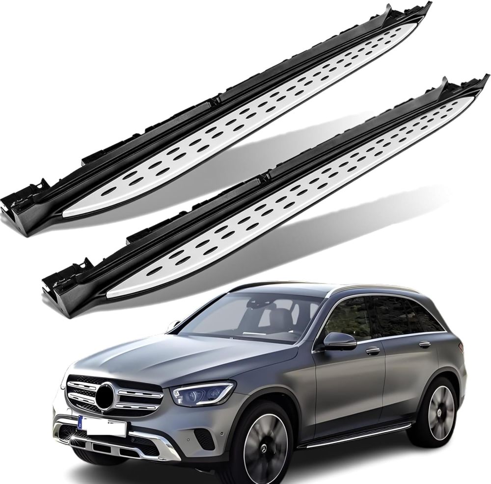 Running Boards Nerf Bars Compatible with 2016 2017 2018 2019 2020 2021 Mercedes GLC300 GLC350e X253 Side Steps, Chrome 500 LBS Load Capacity