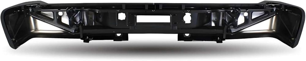 Rear Bumper Assembly Compatible with 2011-2014 Chevy Silverado 2500 HD 3500 HD 11-14 GMC Sierra 2500 HD 3500 HD, Polished Chrome W/Sensor Holes