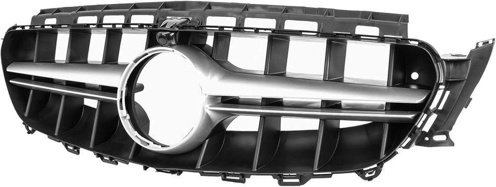 Front Grille Bumper Grill compatible with 2017 2018 2019 2020 Mercedes Benz E Class W213 E300 E350 E400 E450 Chrome,AMG Style