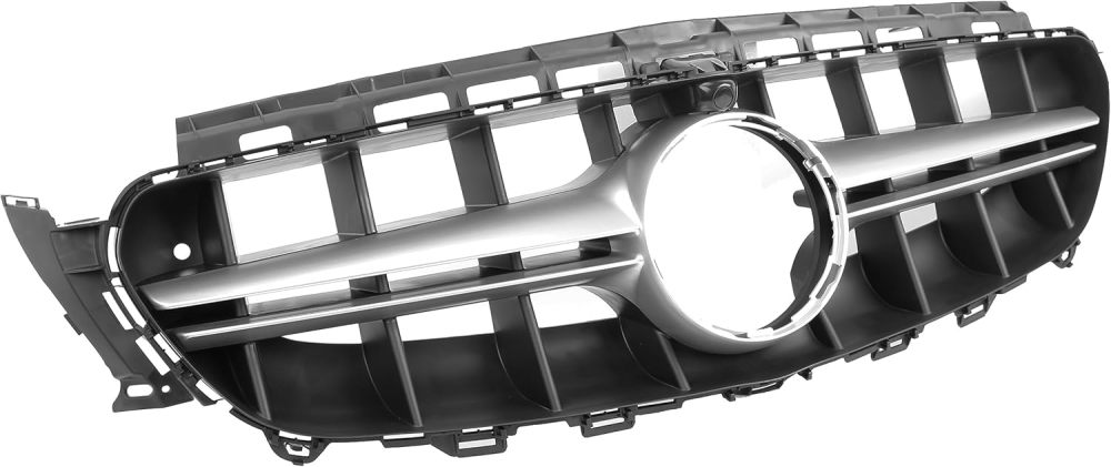 Front Grille Bumper Grill compatible with 2017 2018 2019 2020 Mercedes Benz E Class W213 E300 E350 E400 E450 Chrome,AMG Style