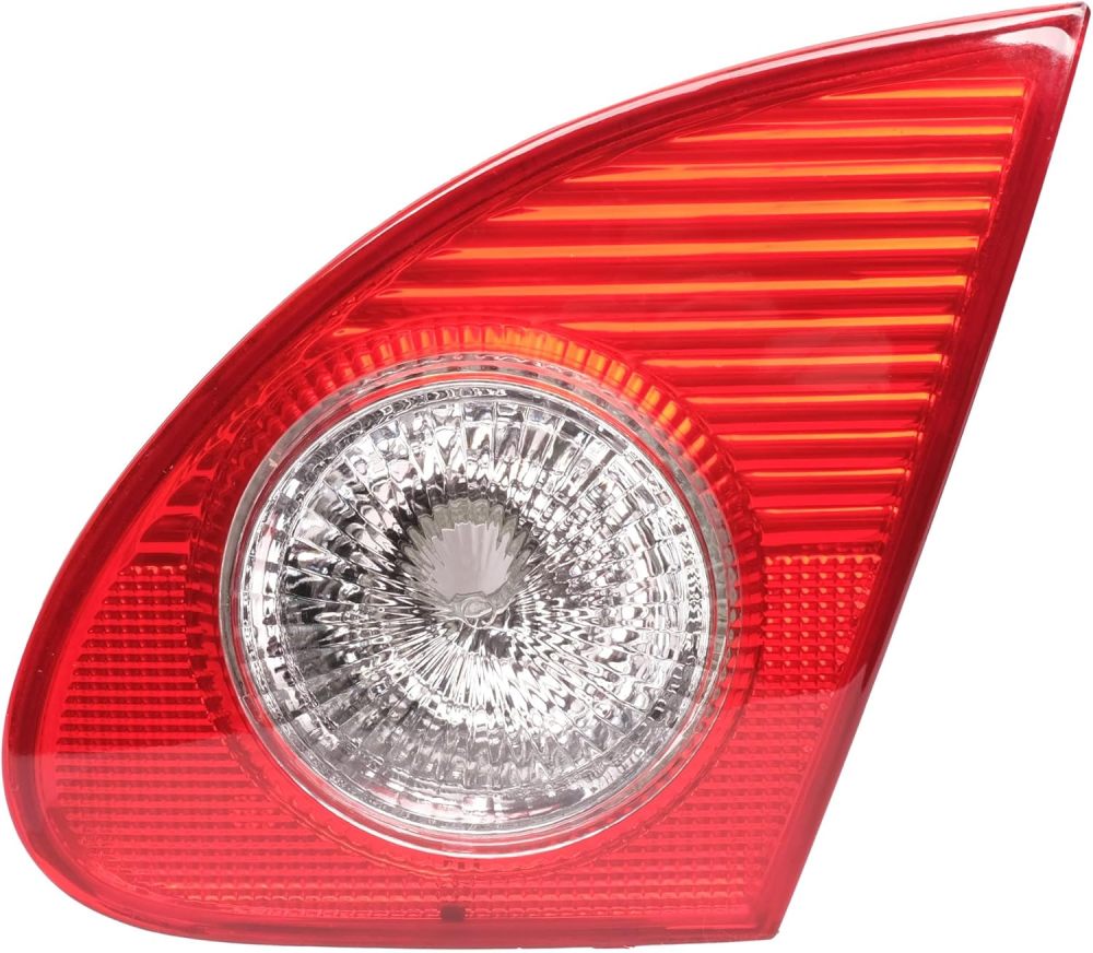 Headlights Tail Lights Assembly Combo Compatible with 2003-2008 Toyota Corolla, Chrome Housing Amber Headlights+ Red Tail Lights