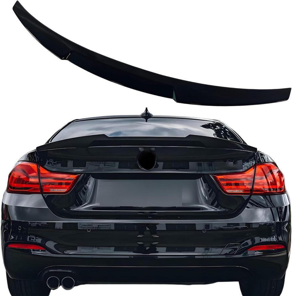 Rear Spoiler Wing Trunk Lip Compatible with 2013-2020 BMW 4 Series 420i 430i 428i 435i F32 Coupe M4 Style, Gloss Black
