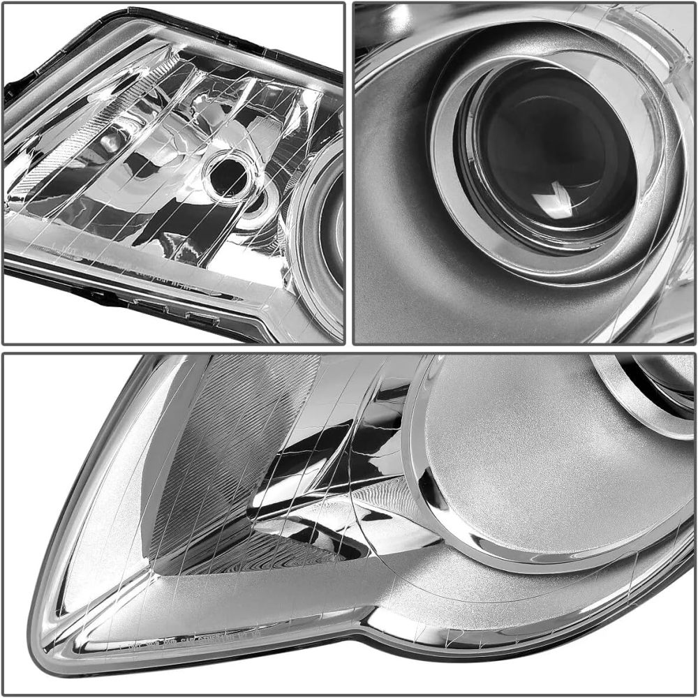 Headlight Assembly Compatible with 2006 2007 2008 2009 2010 Volkswagen Passat B6 Halogen Headlamp Replacement Driver & Passenger Pair