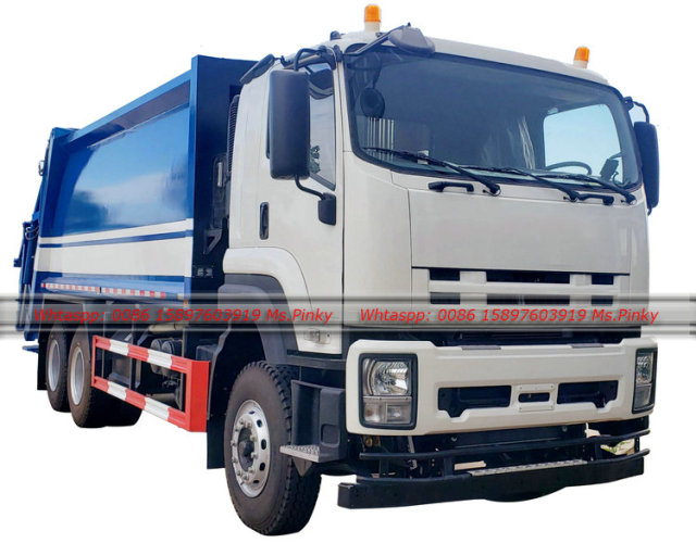 6x4 ISUZU Compactor Garbage Truck 18000Liters Rear Loader