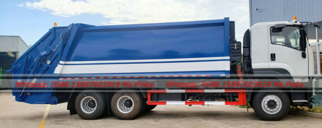 6x4 ISUZU Compactor Garbage Truck 18000Liters Rear Loader