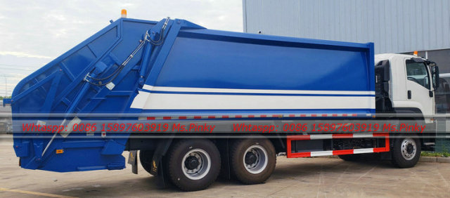 6x4 ISUZU Compactor Garbage Truck 18000Liters Rear Loader
