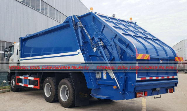 6x4 ISUZU Compactor Garbage Truck 18000Liters Rear Loader