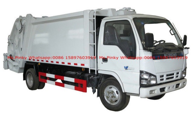 Small Light ISUZU Compactor Garbage Truck 6000Liters