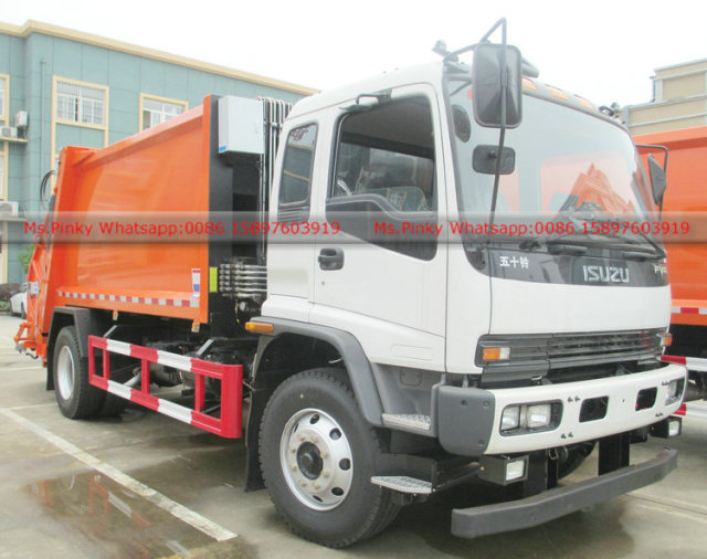 ISUZU FVR Rear Load Compactor Garbage Truck 8000Liters to 10000Liters