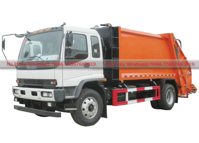 ISUZU FVR Rear Load Compactor Garbage Truck 8000Liters to 10000Liters