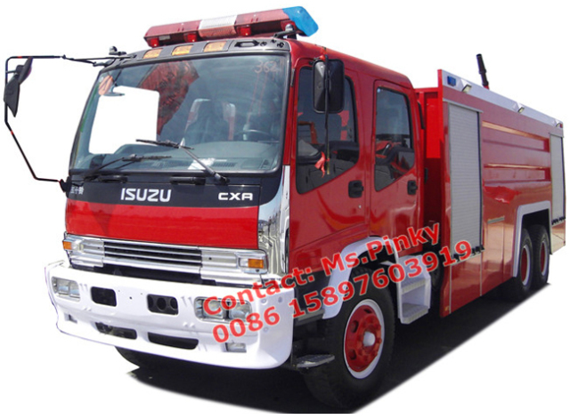 6x4 FVZ ISUZU Fire Truck Water Tanker Fire Fighting Truck