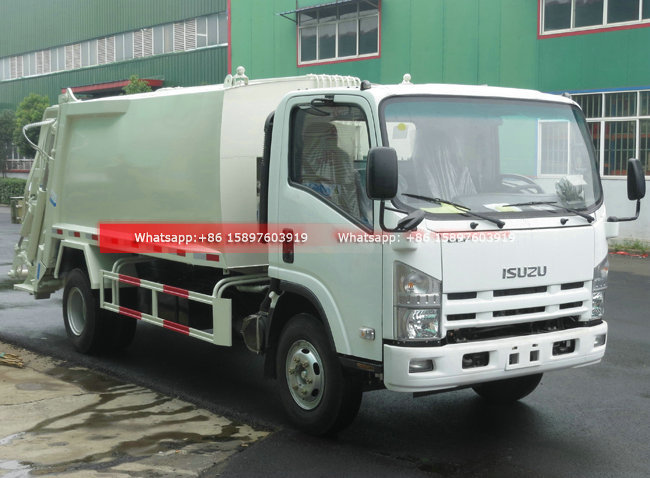 8000Liters ISUZU ELF Compactor Garbage Truck